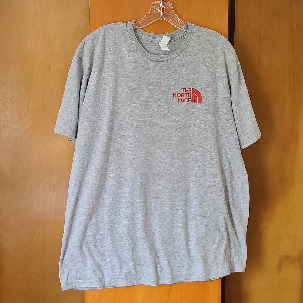 Mens The North Face Icons Of Exploration T-Shirt Large Gray Red Graphics